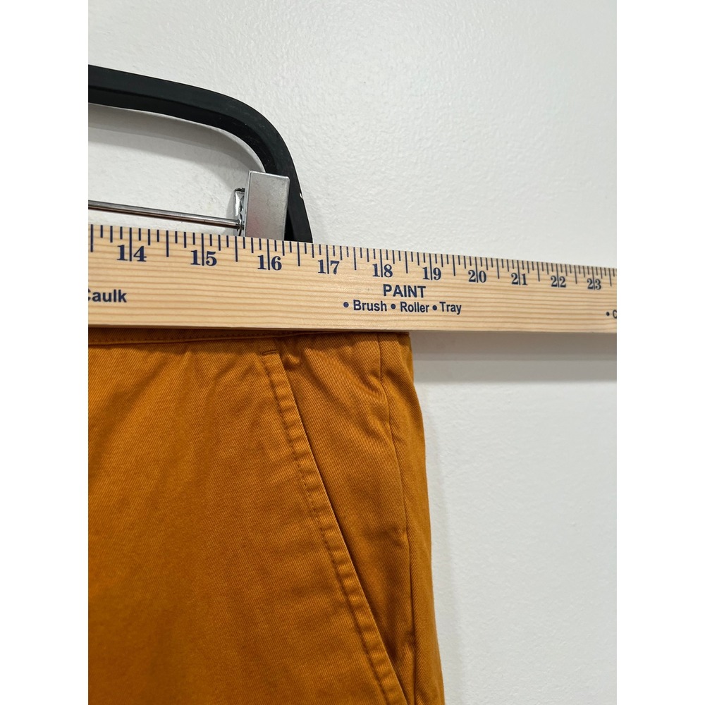 Fred Perry Chino Pants Mens 36 Orange Cotton Straight Leg Mustard Twill Trousers - Picture 3 of 12